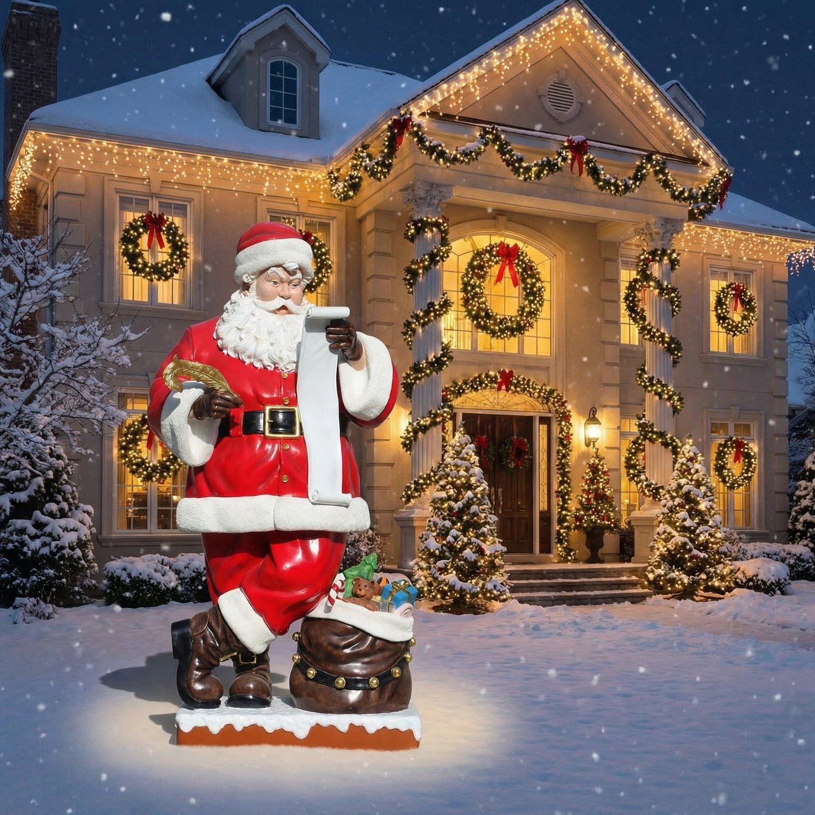 Santa's Naughty or Nice List Statue 9ft