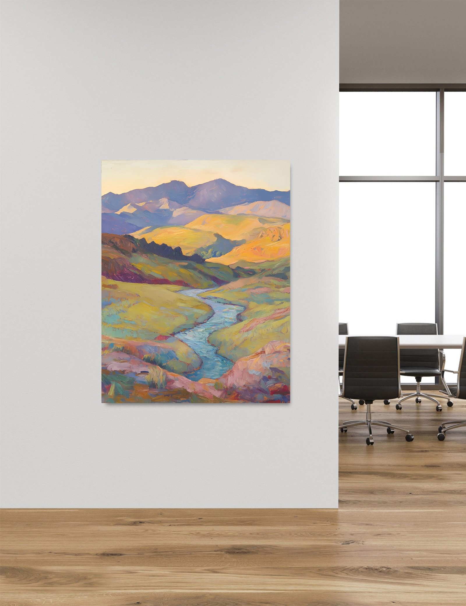 Mountain Landscape 36x48 Gallery Wrapped Hand Embellished Giclee Canvas - Image 5