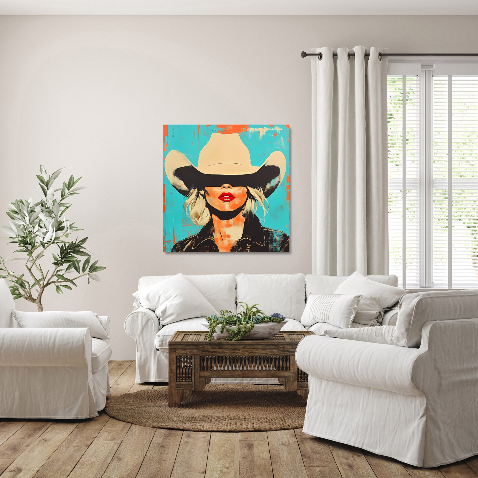 Cowgirl 36x48 Gallery Wrapped Hand Embellished Giclee Canvas - Image 5