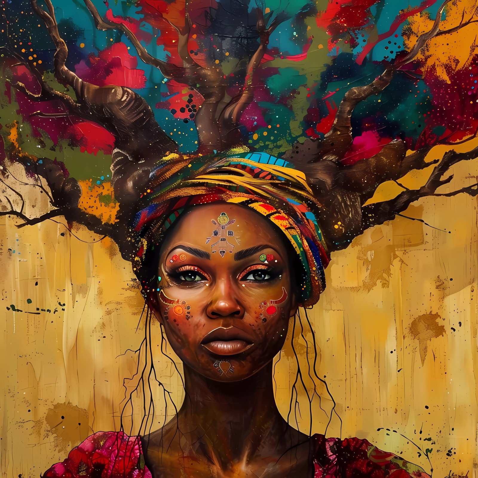 New Face Art 36x48 Gallery Wrapped Hand Embellished Giclee Canvas