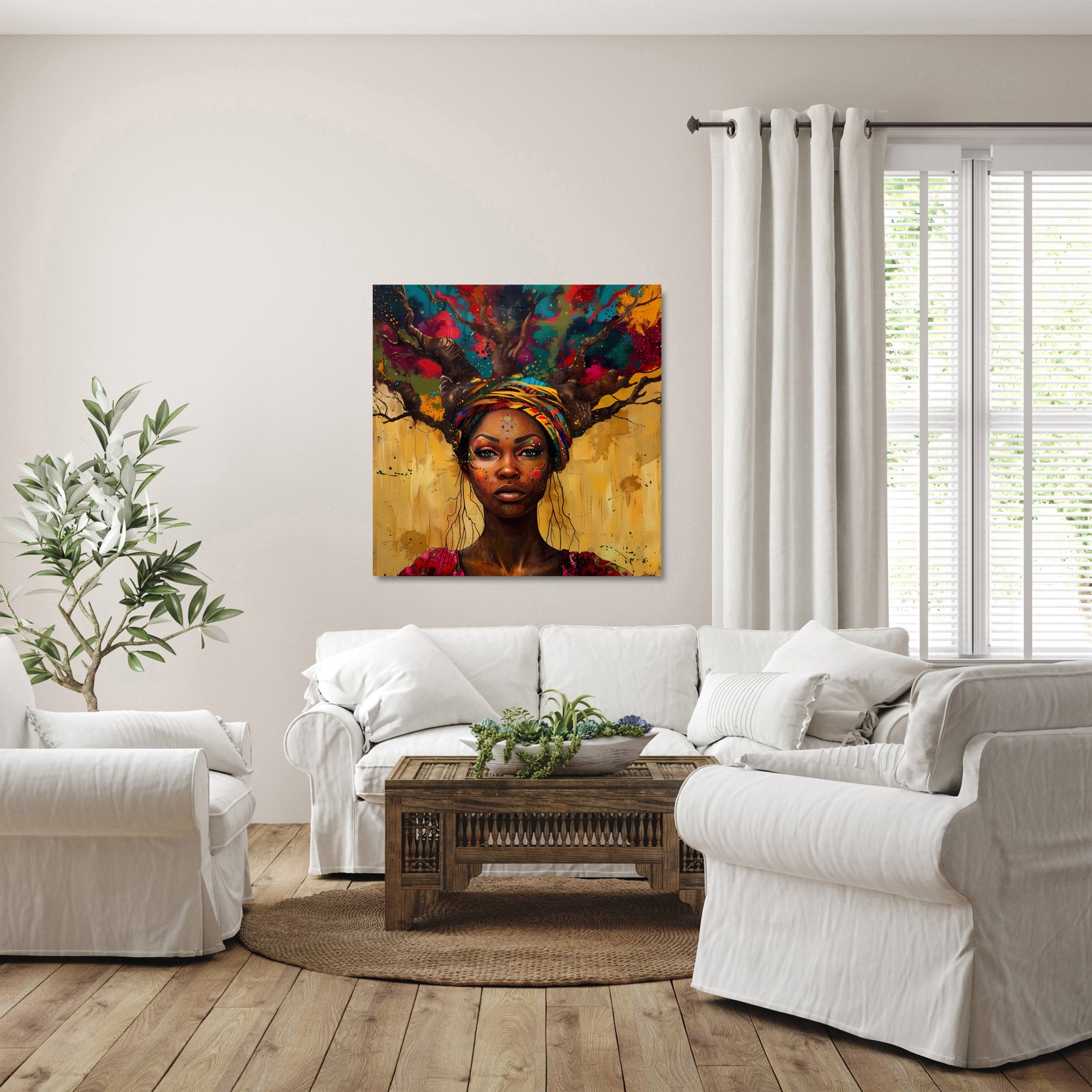 New Face Art 36x48 Gallery Wrapped Hand Embellished Giclee Canvas - Image 5