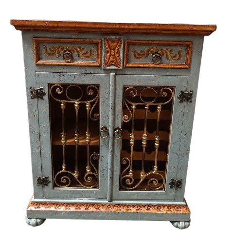 Serena Small Iron Door Wine Cabinet Peru
