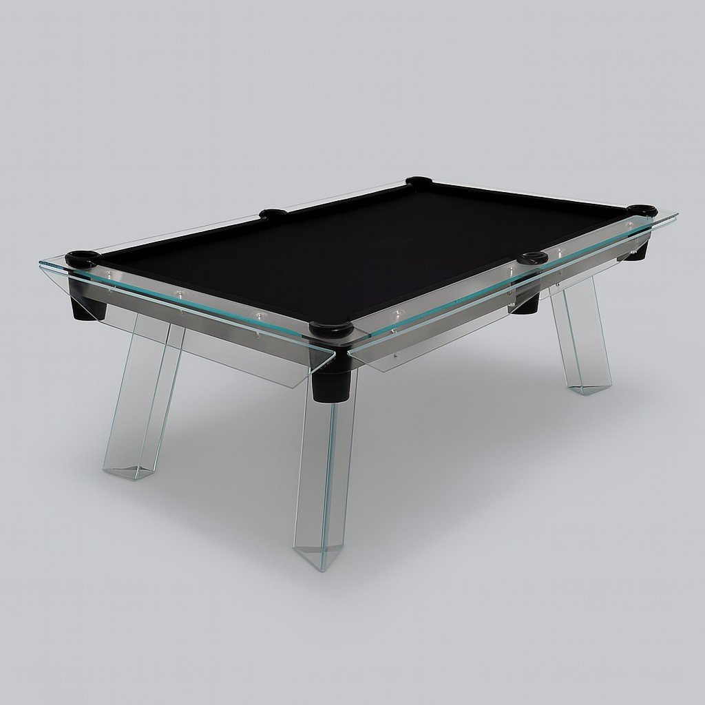 Crystal Glass Modern Pool Table