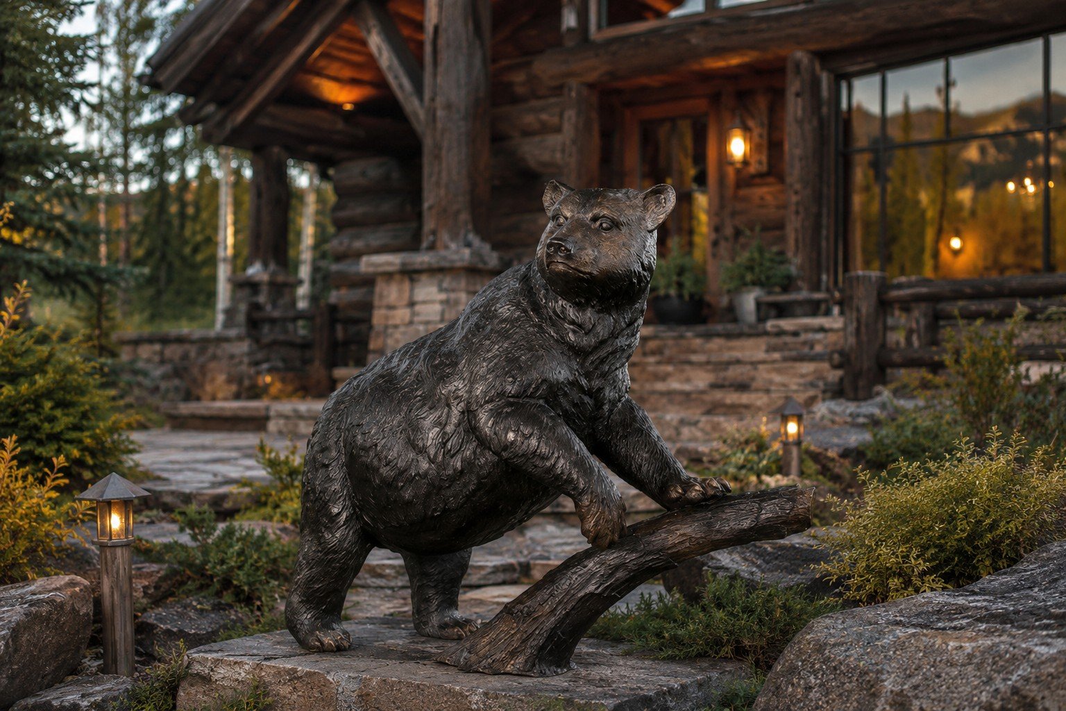 Bear on Log
