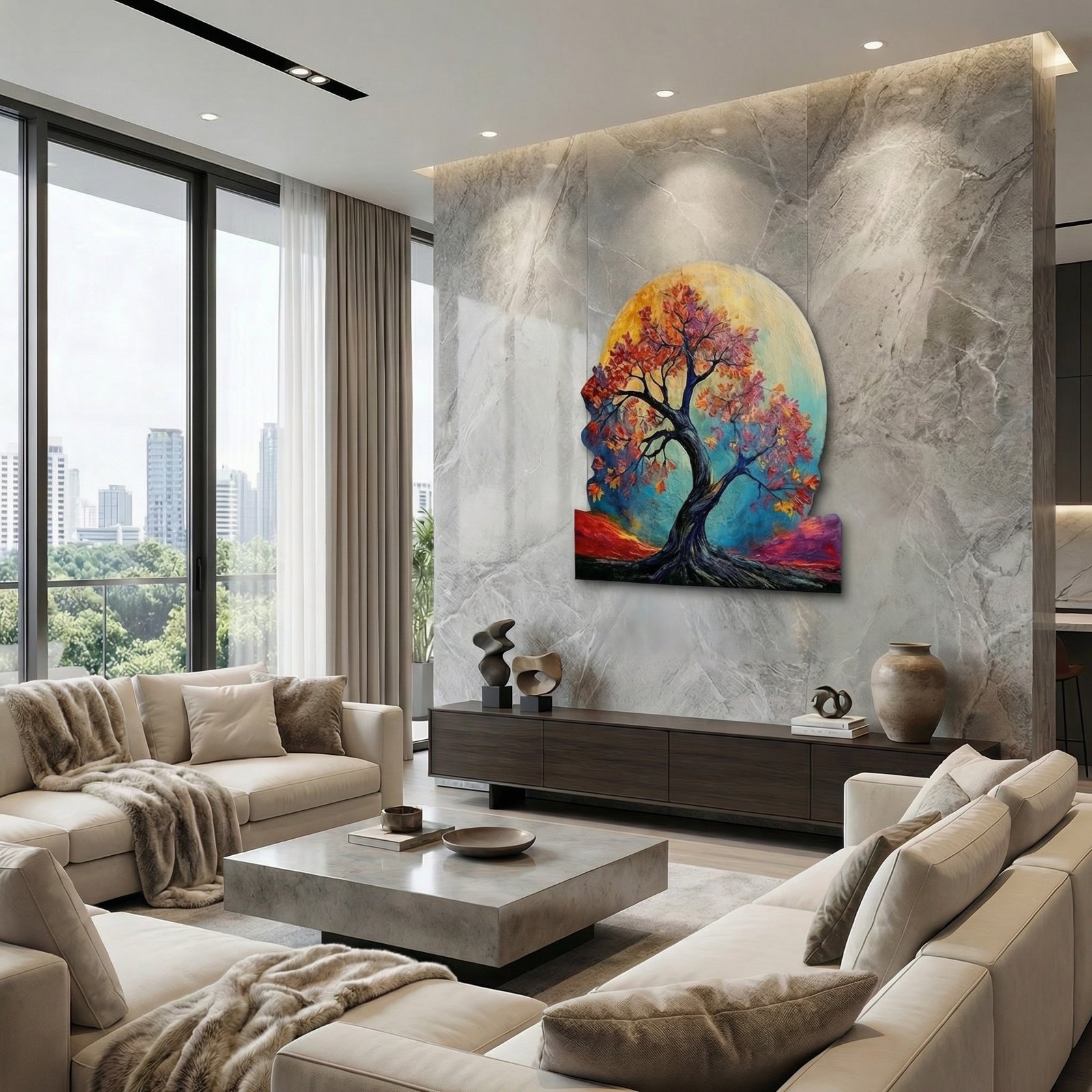 Autumn Moon Acrylic Wall Decor