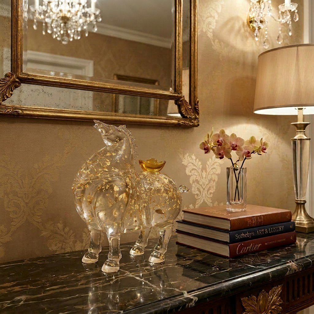 Golden Horse Sculpture