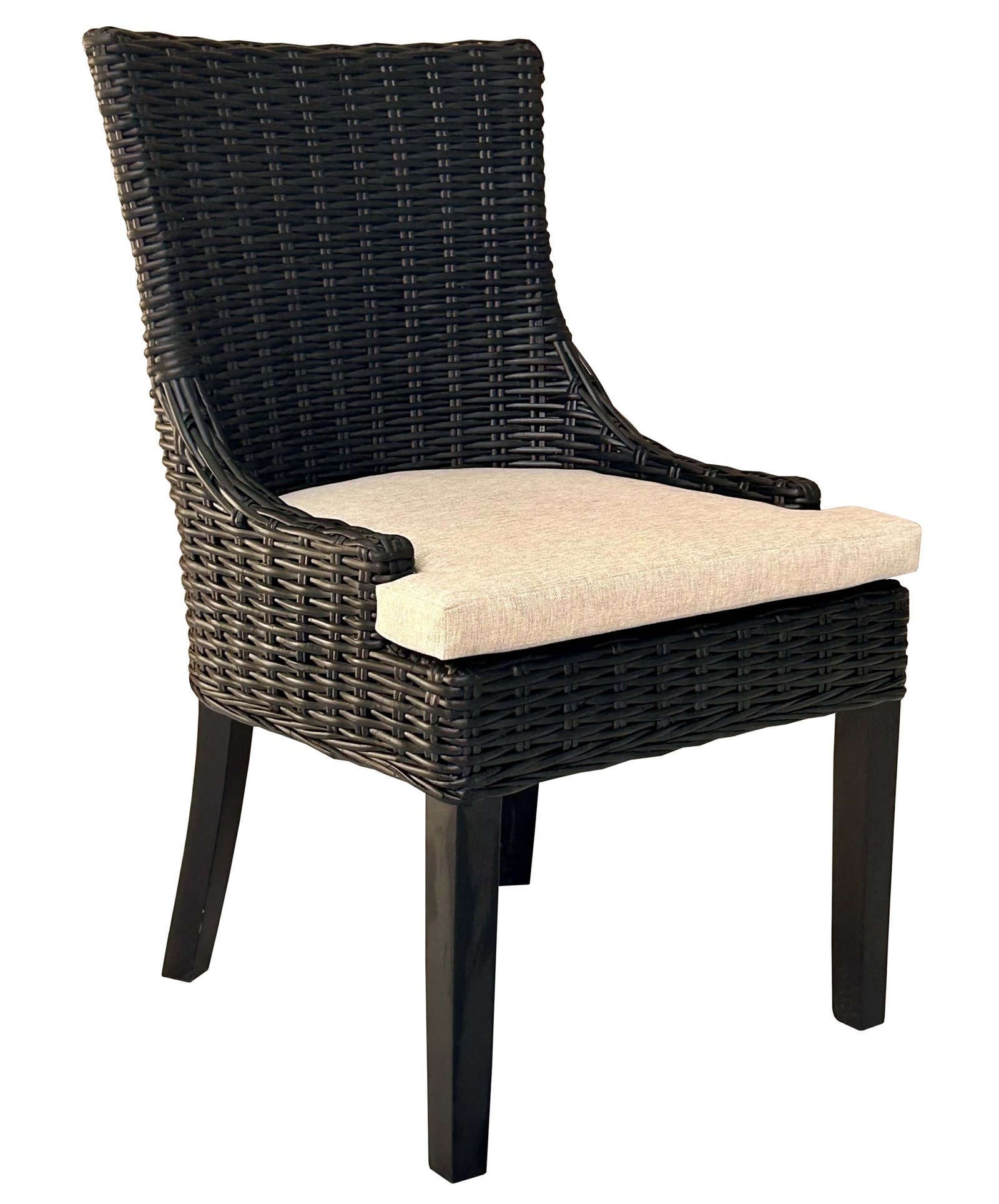 Alfresco Dining Chair Black Kuba Weave - Image 3