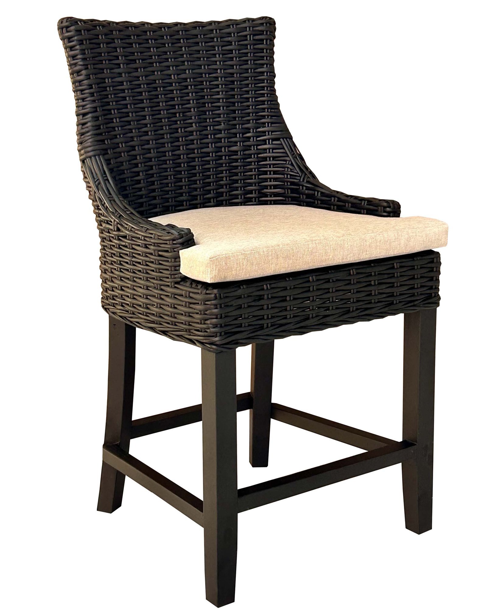 Alfresco Counter Stool Black Kuba Weave - Image 3