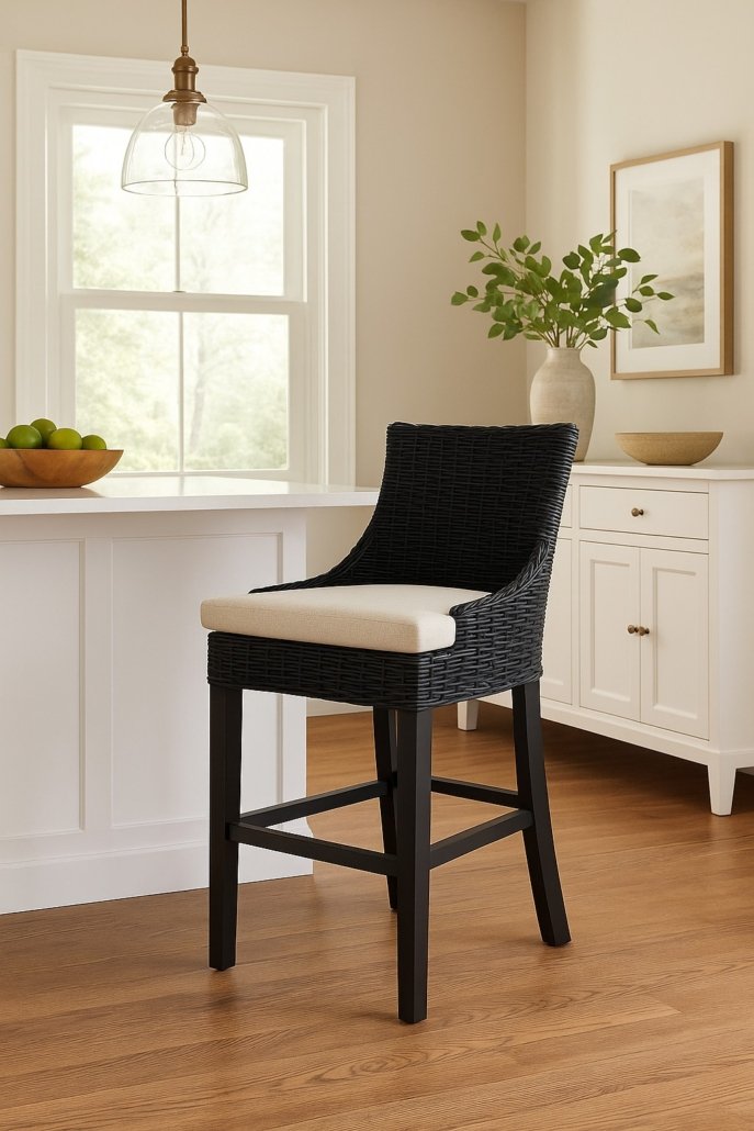 Alfresco Counter Stool Black Kuba Weave