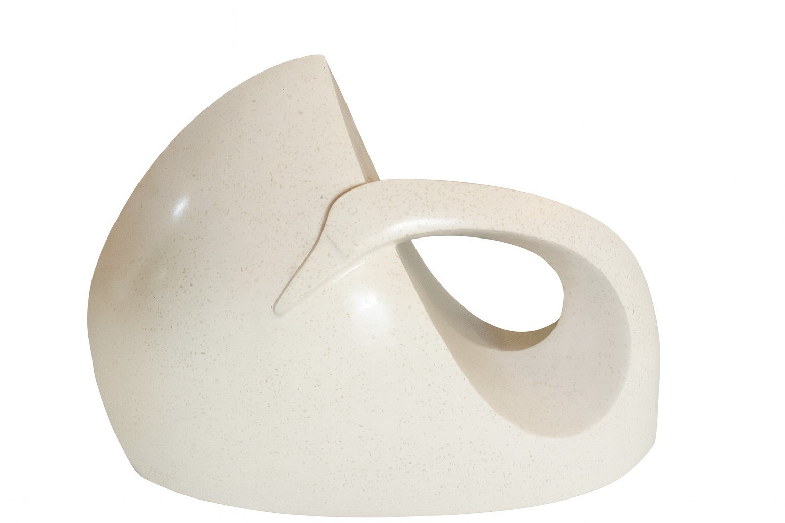 White Terrazo Swan Statue - Image 2