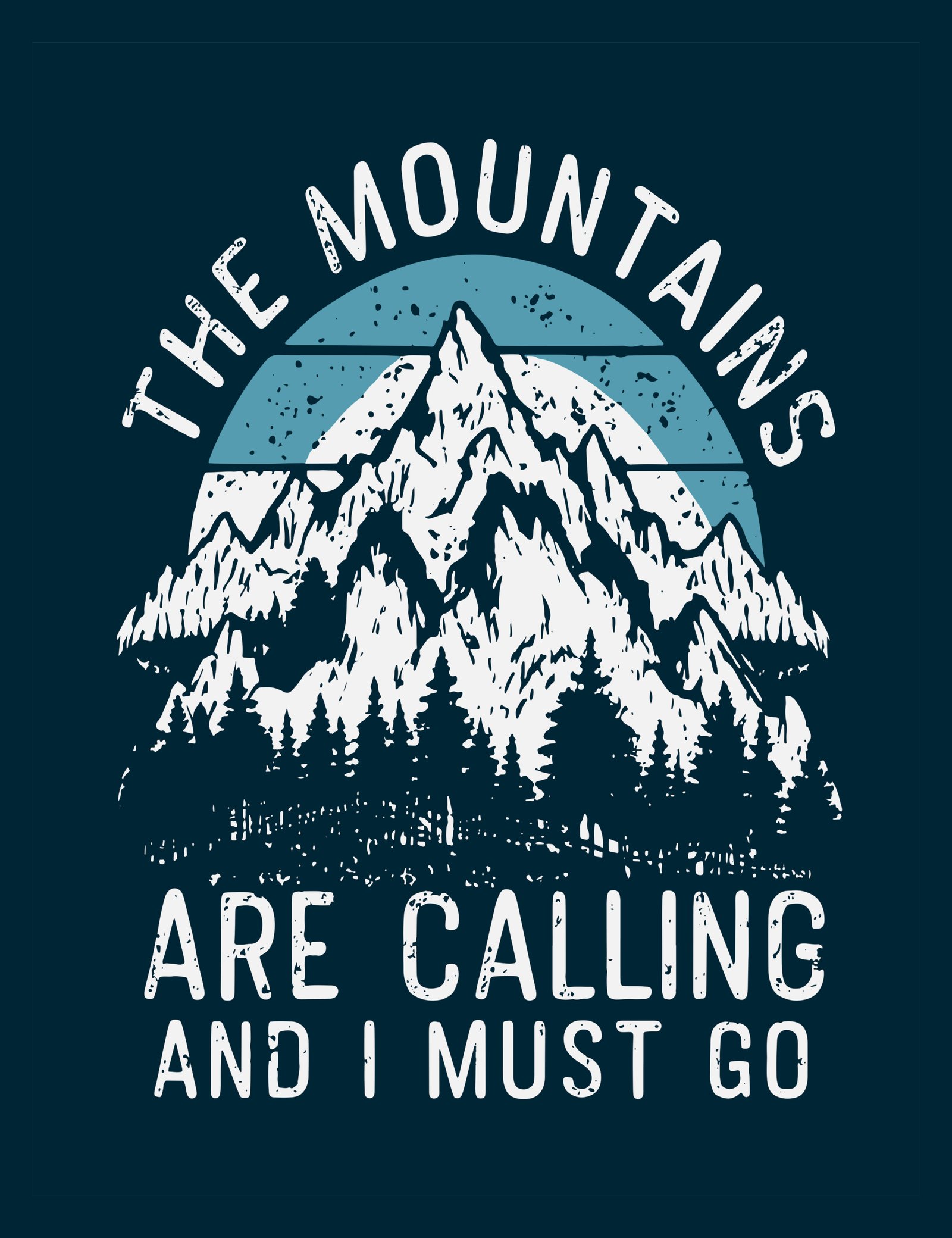 The Mountains are Calling 2 36x48 Gallery Wrapped Hand Embellished Giclee Canvas