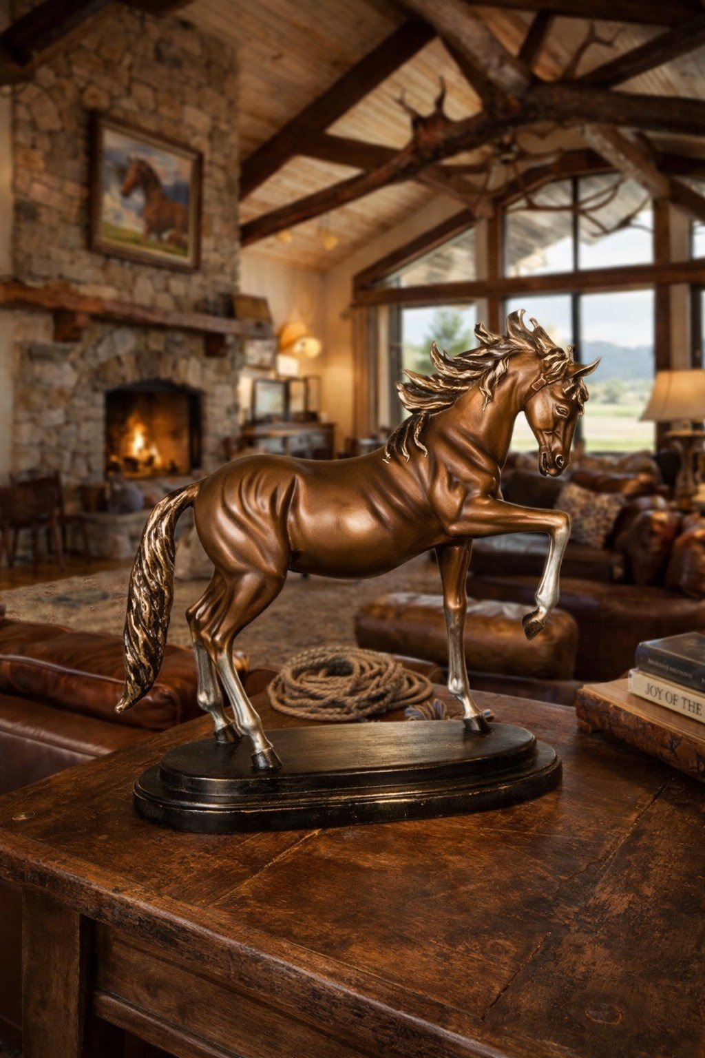 Bronze Horse Right On Marble Base - Image 3