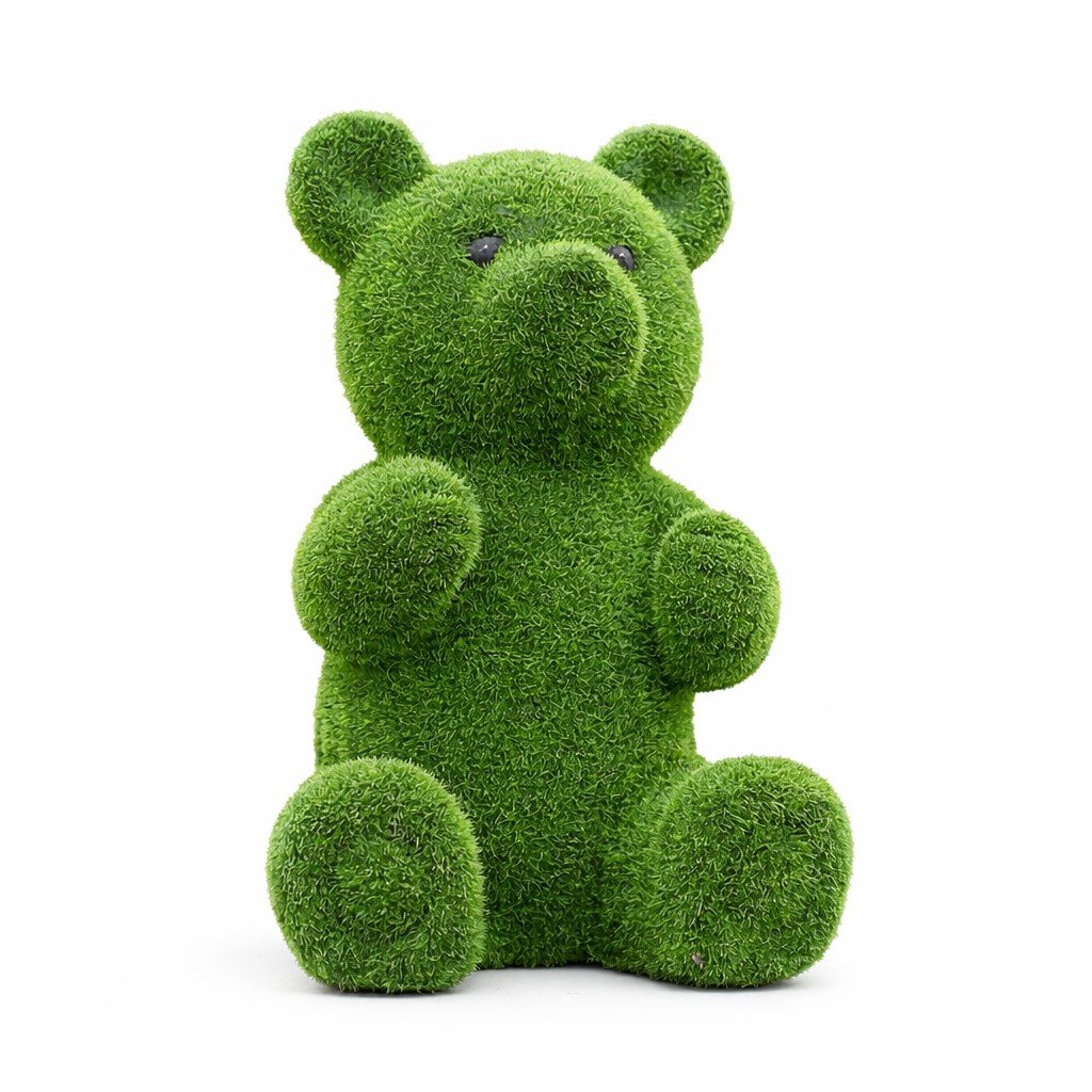 Green Turf Teddy Bear Sculpture