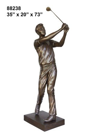 Bronze Golfer Statue