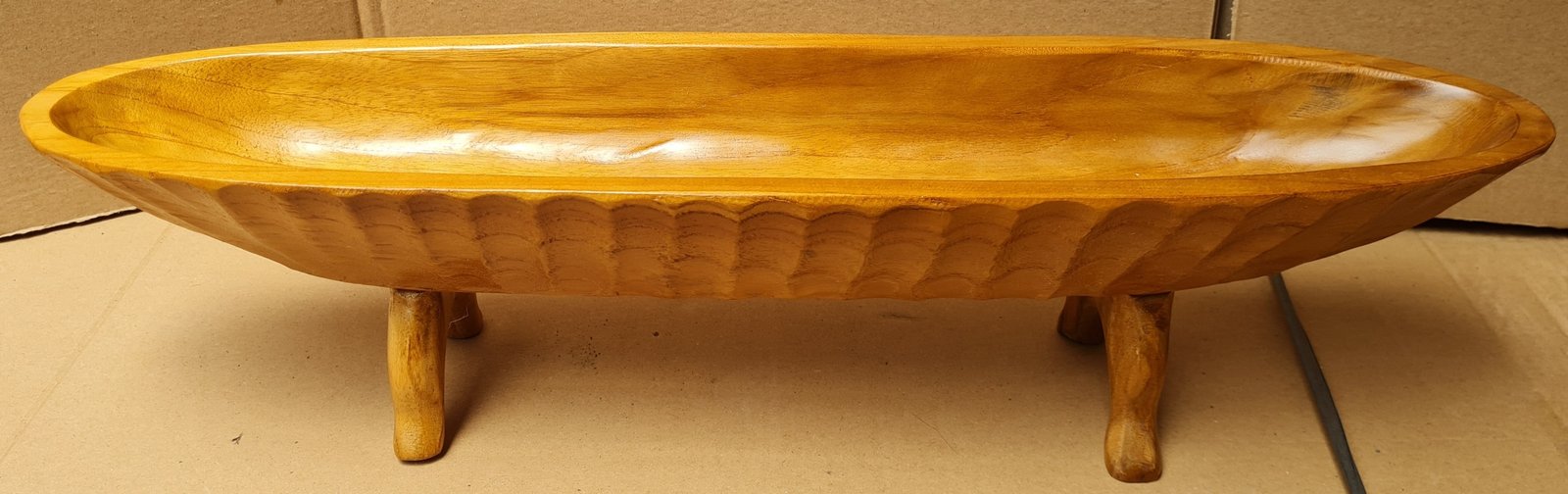 Teak Wood Long Bowl - Image 3