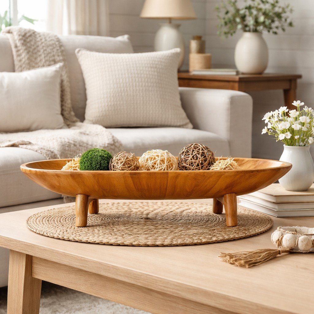 Teak Wood Long Bowl