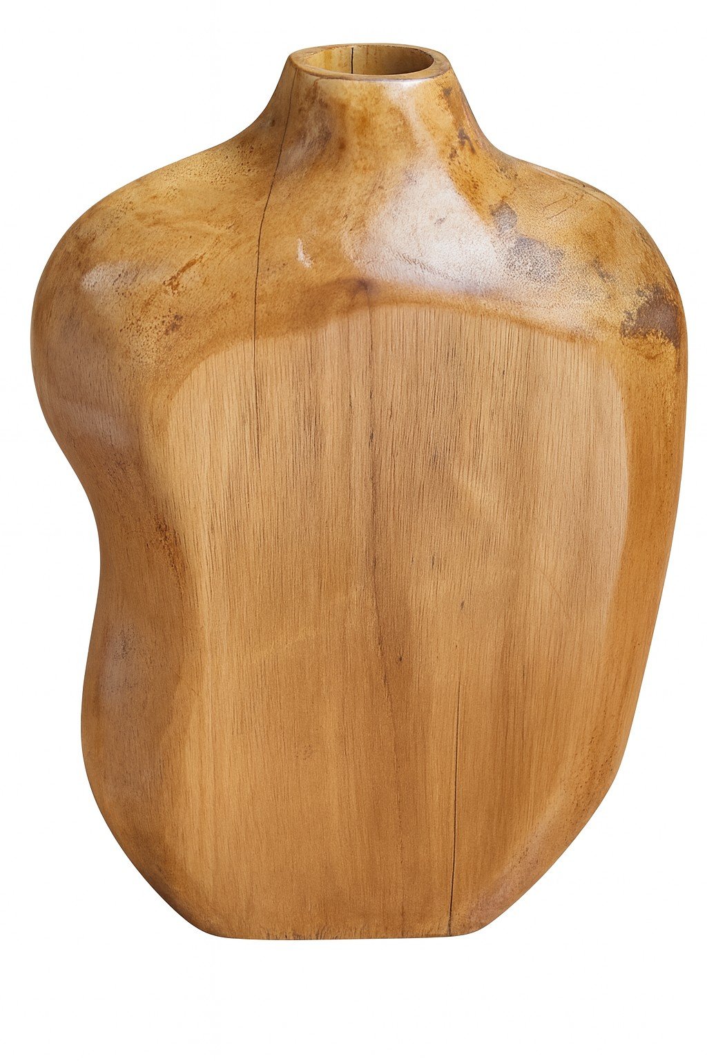 Teak Small Vase 9.5H - Image 2