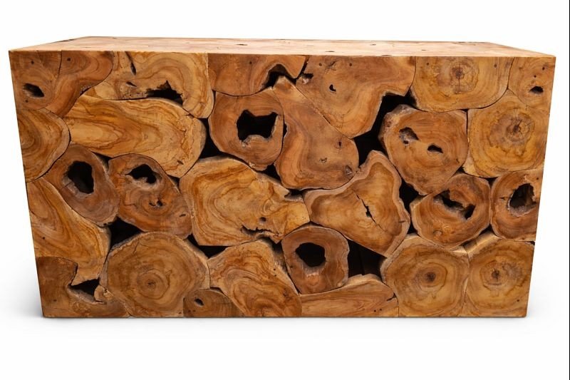 Ibolili Teak Slice Console Table - Image 2