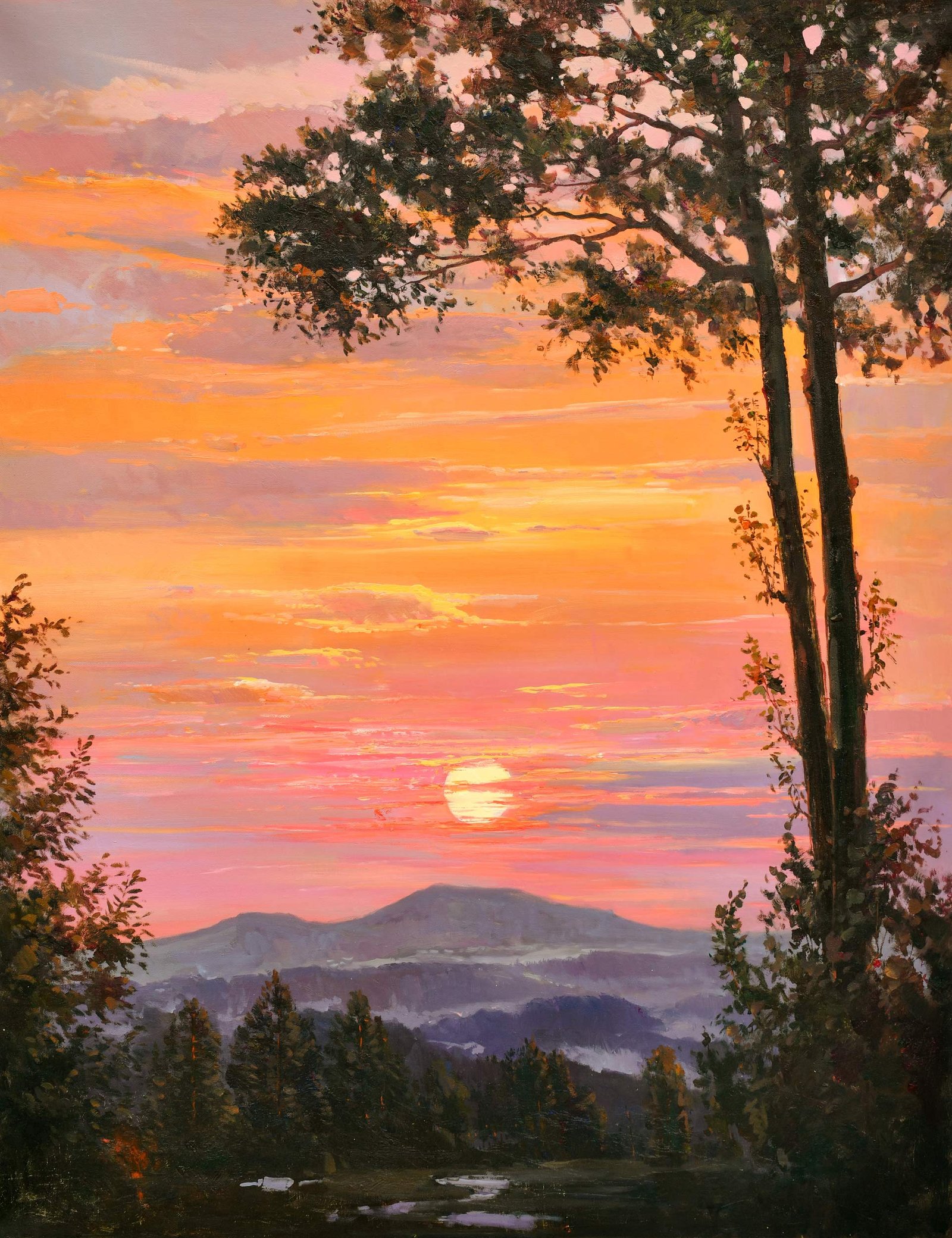 Sunset in the Mountains Giclee