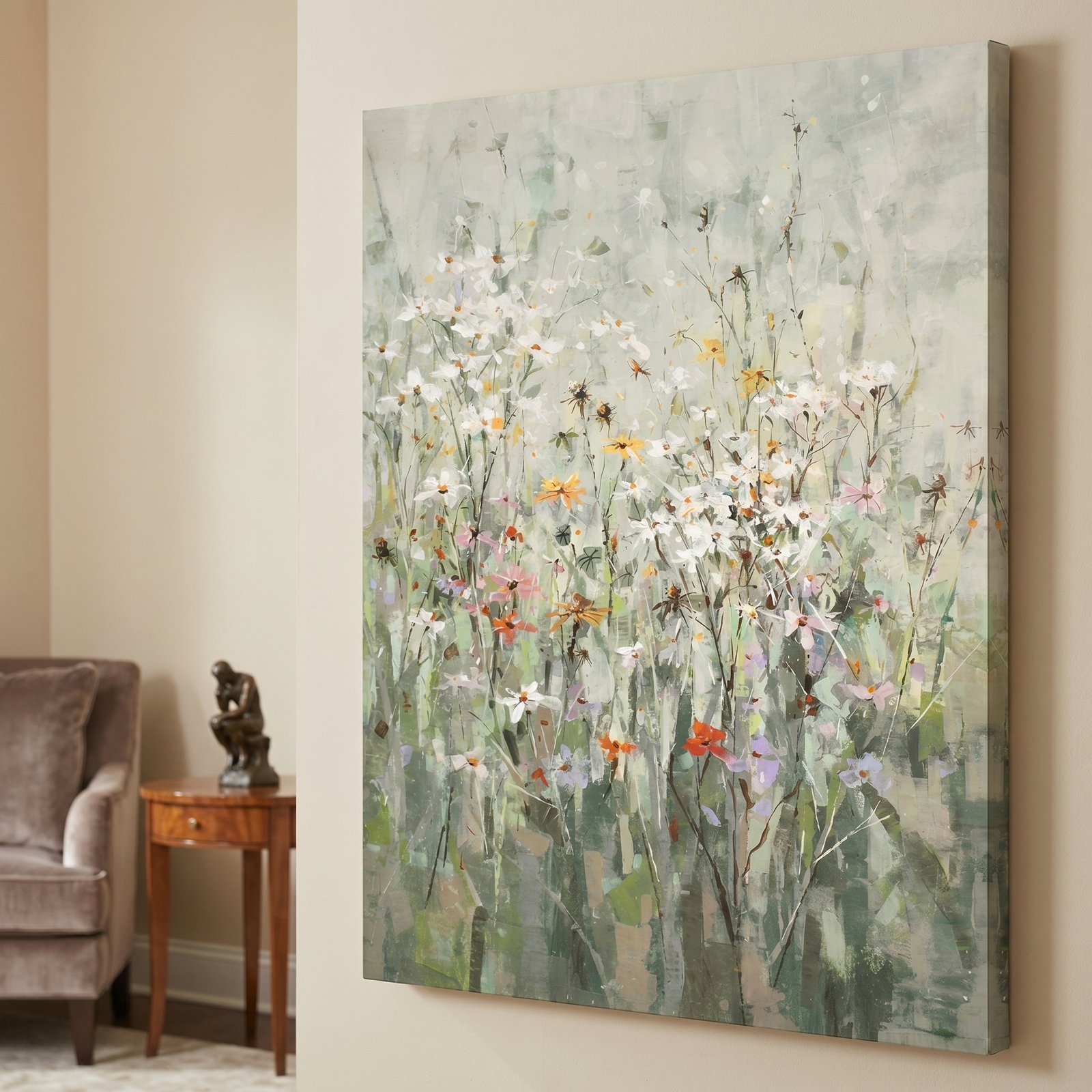 Wildflowers 36x48 Gallery Wrapped Hand Embellished Giclee Canvas