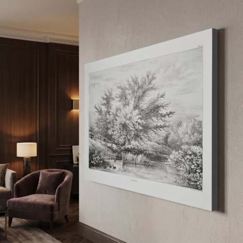 Alder Creek Riverbank 36x48 Gallery Wrapped Hand Embellished Giclee Canvas