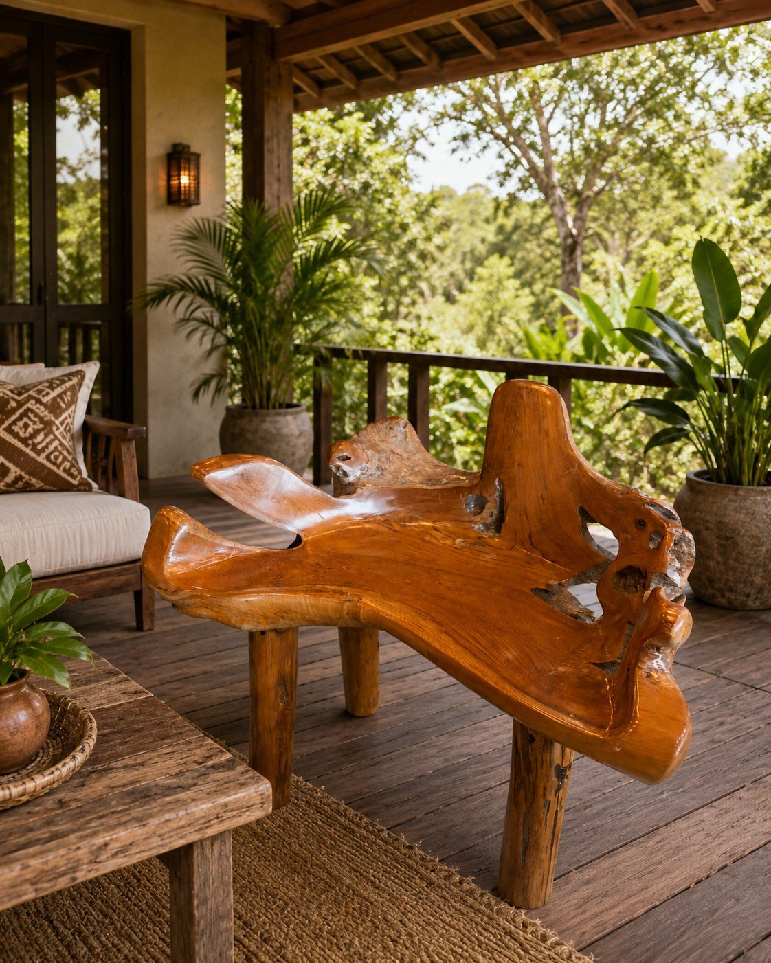 Small Teak Root Chair