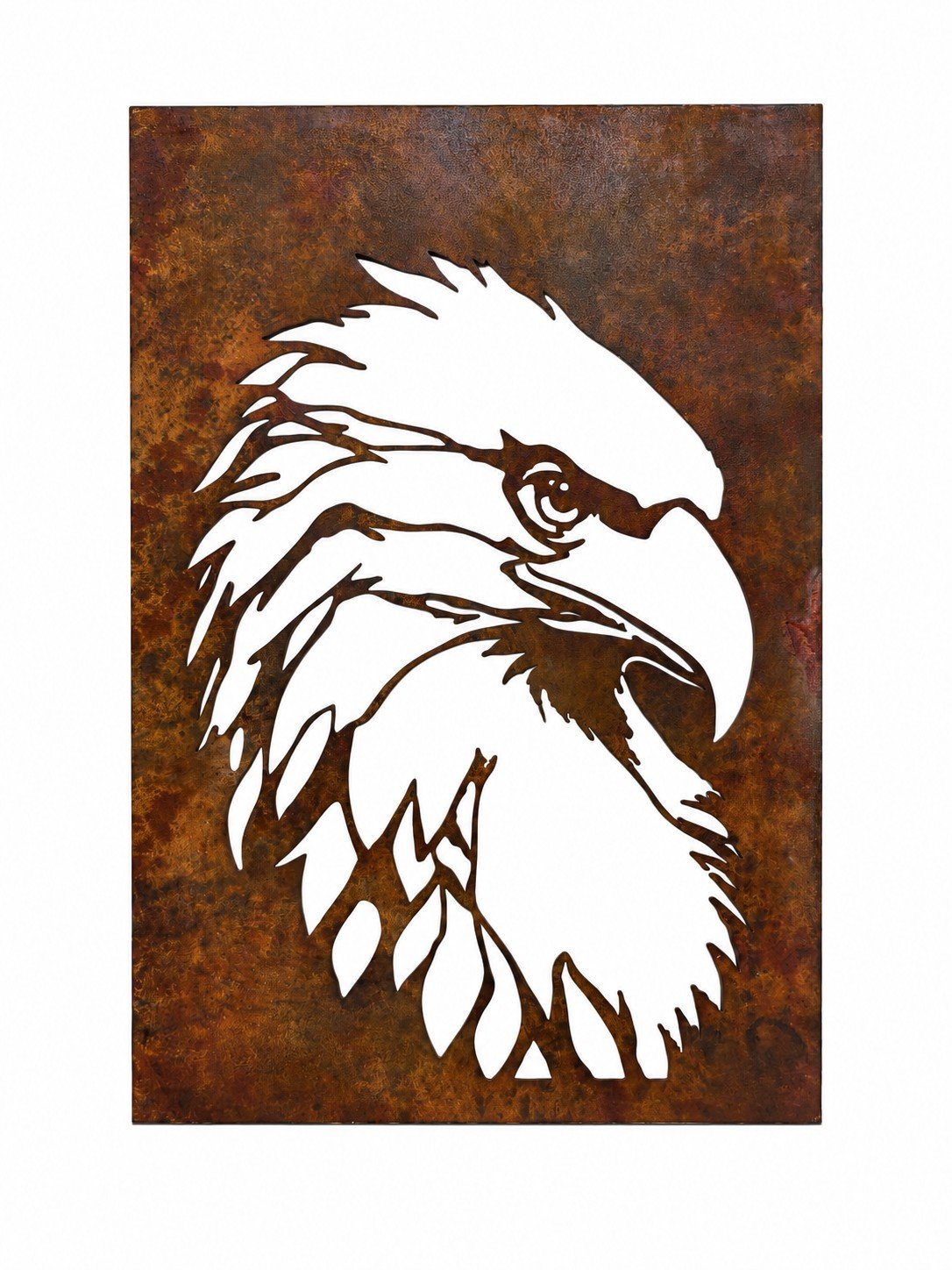 Rustic Metal Eagle Portait Wall Art - Image 2