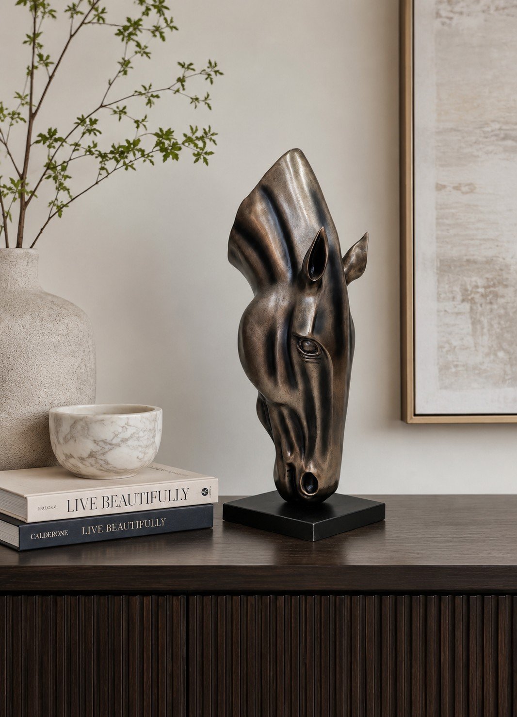 Contemporary Horse Head Decor