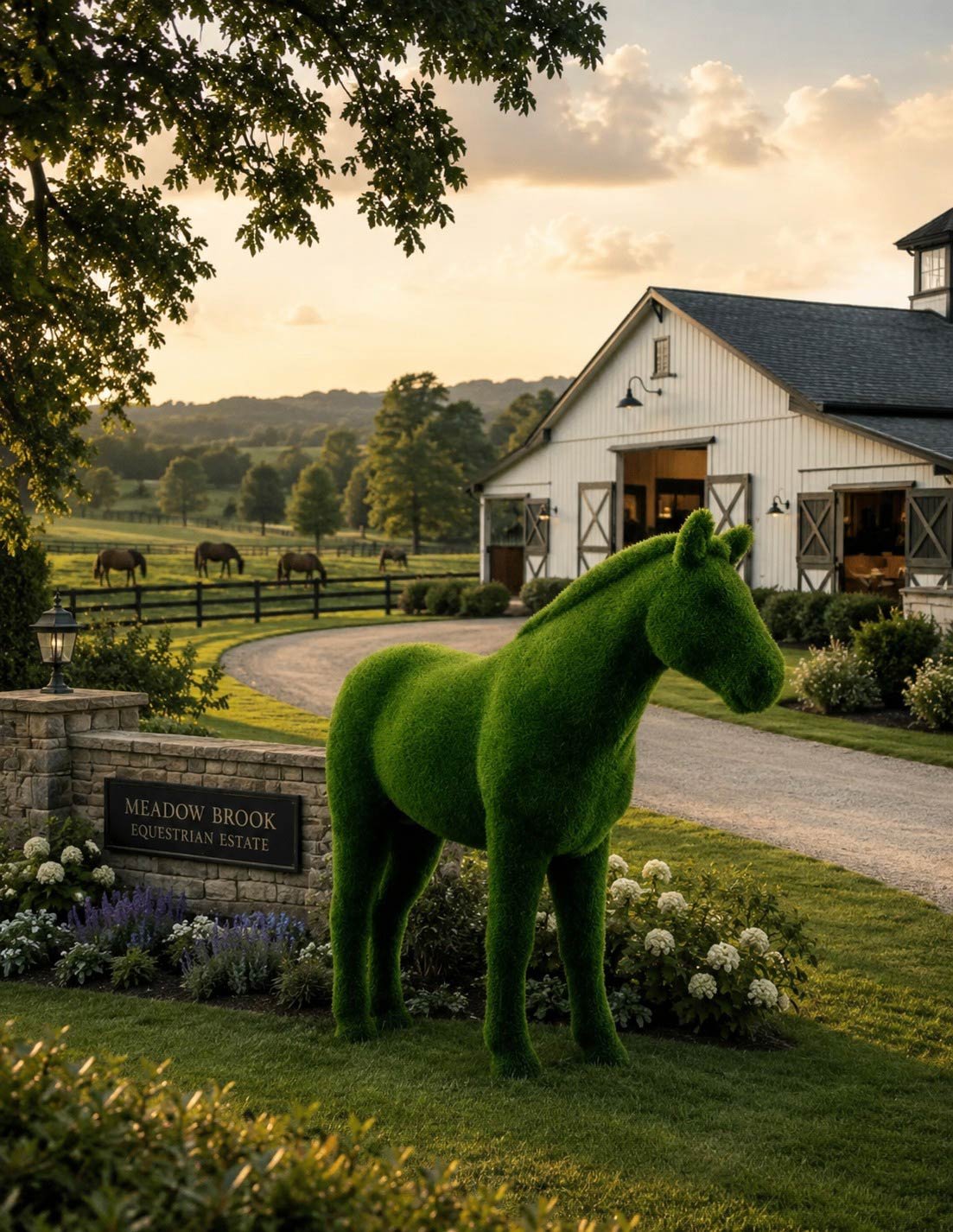 Highland Meadow Horse Topiary Sculpture