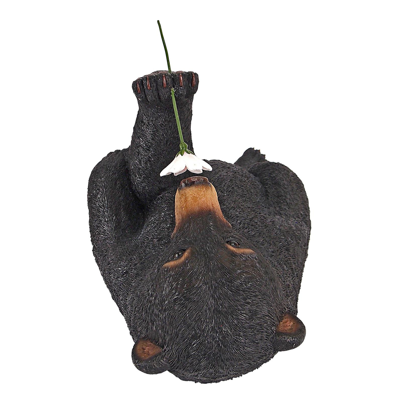 Relaxing Black Bear Statue - Image 3