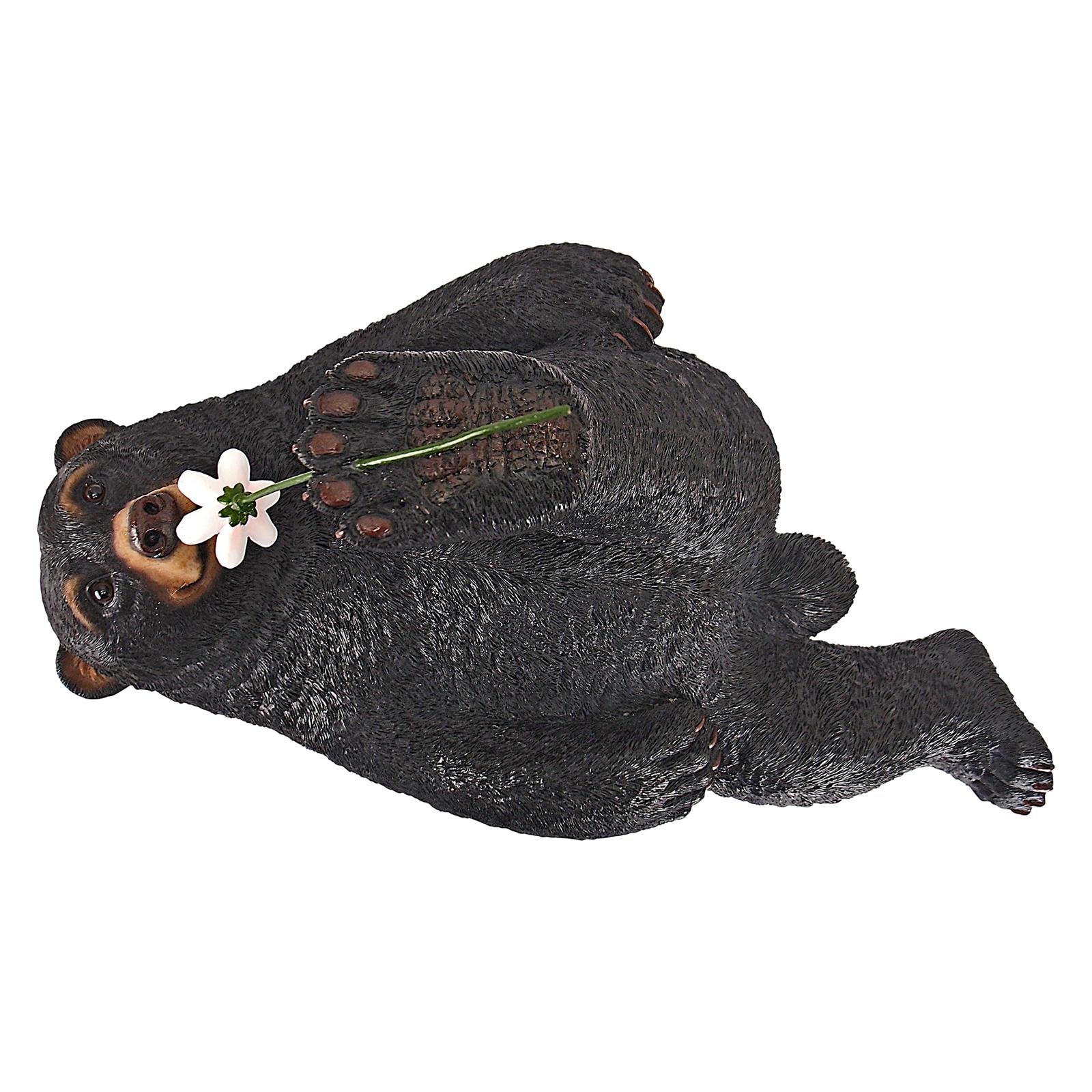 Relaxing Black Bear Statue - Image 4