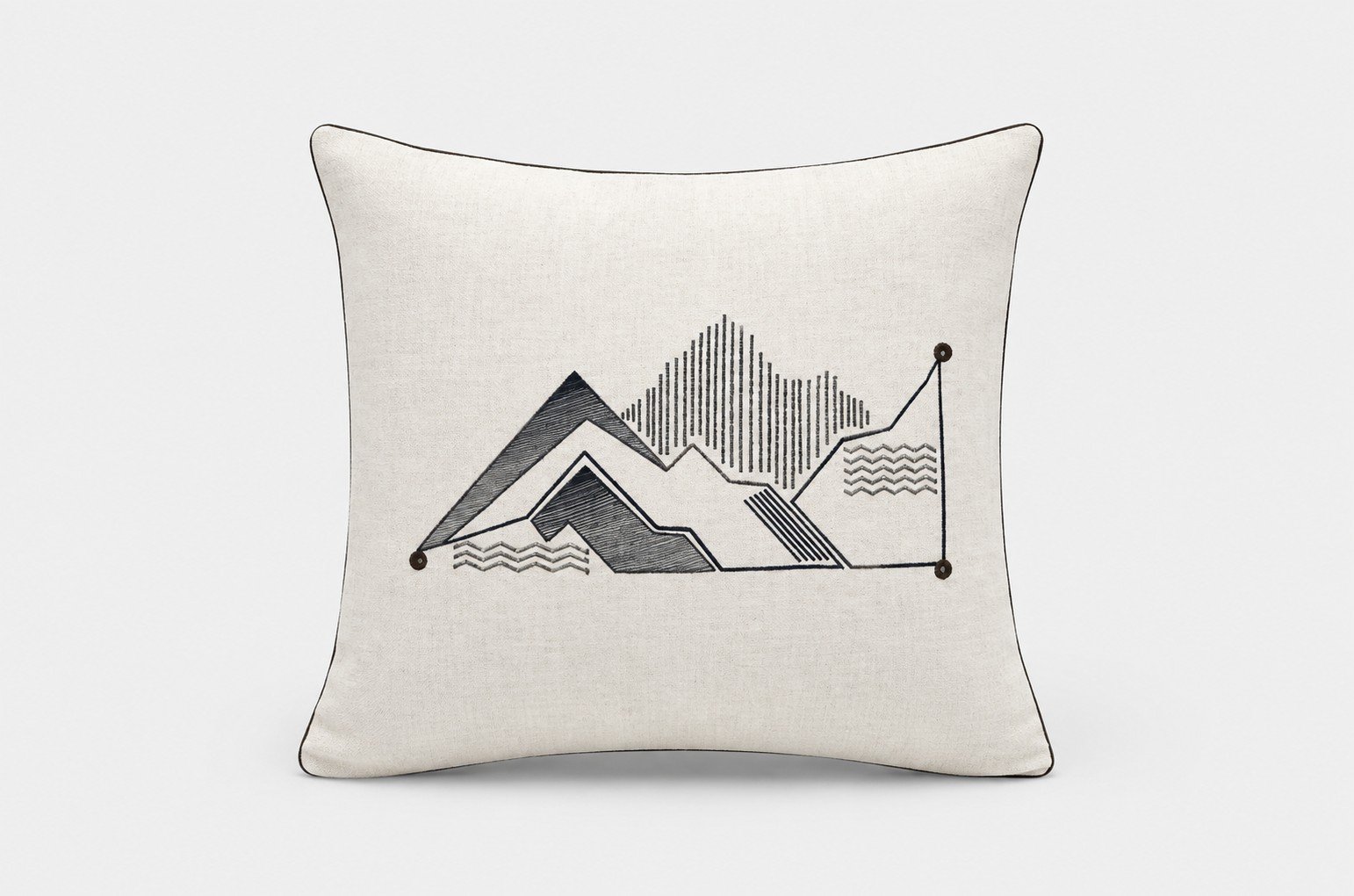 River Embroidered Decorative Pillow - Image 2