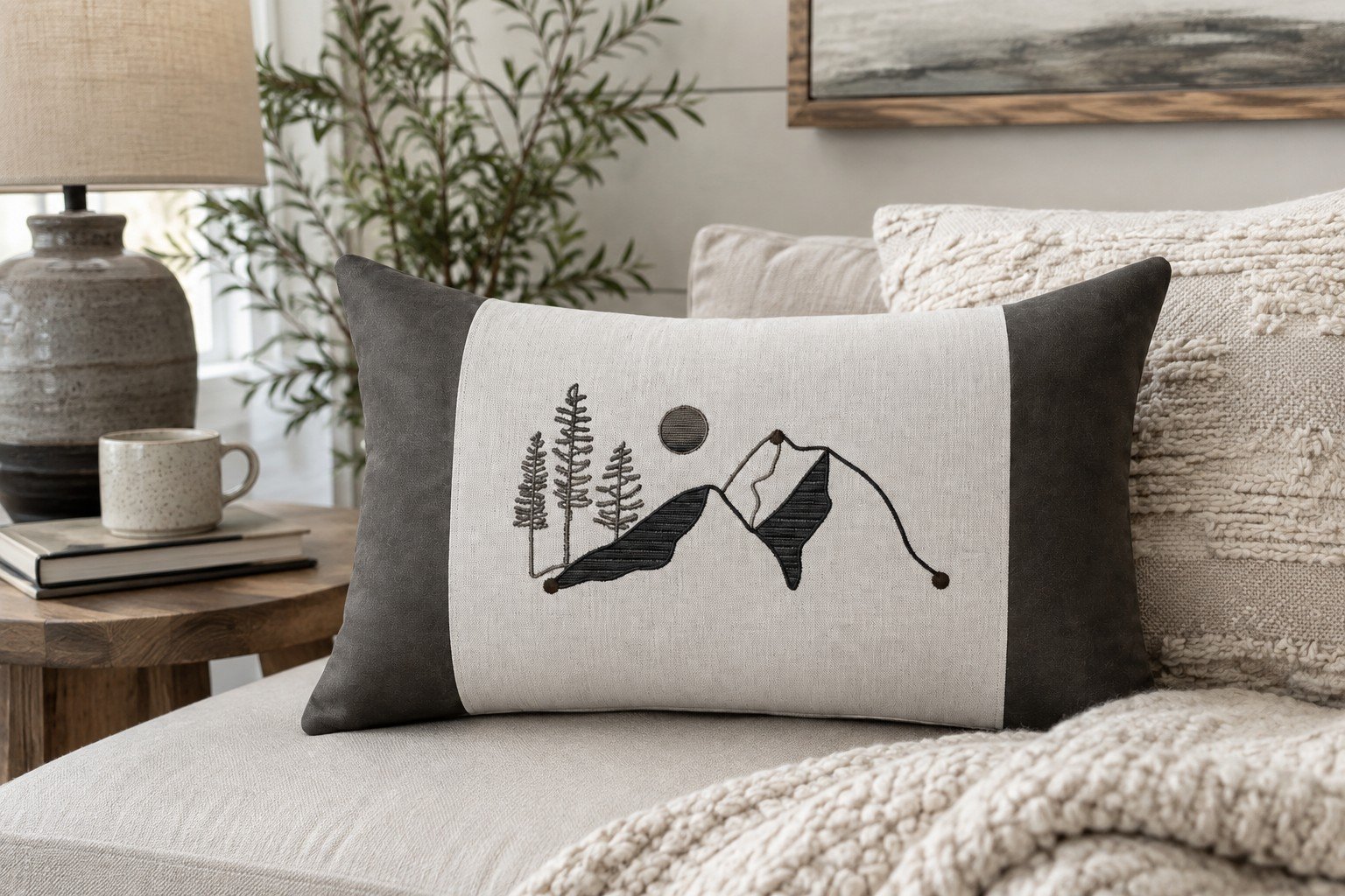 River Mountain Retreat Decorative Pillow