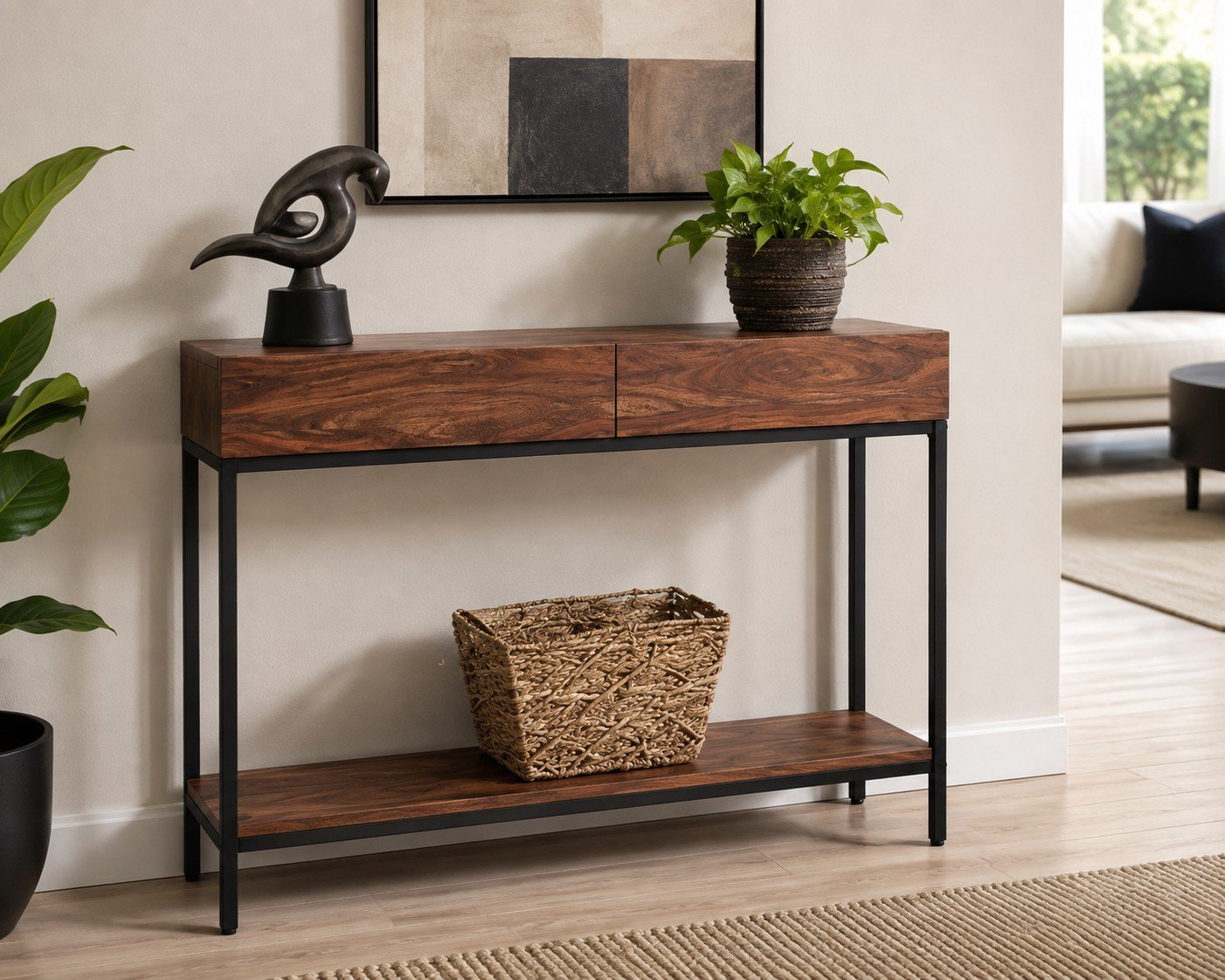 Two Drawer Console Table - Image 2