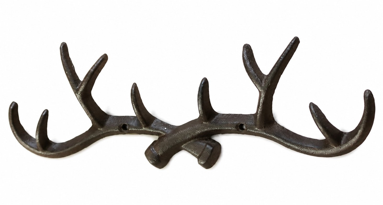 Rustic Cast Iron Deer Antler Hook