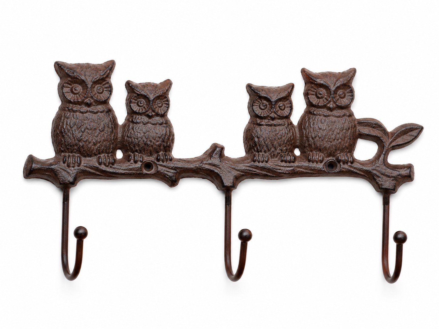 Rustic Owl Family Wall Hook