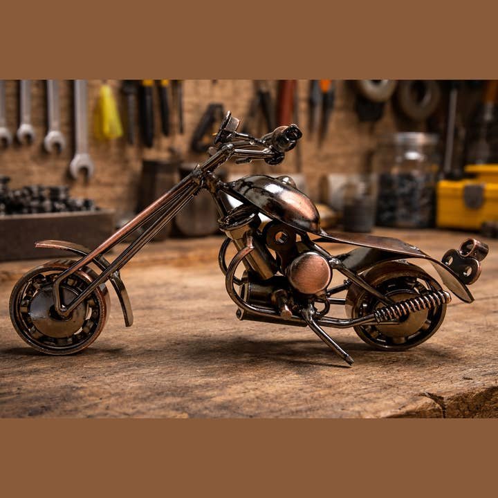 Open Road Chopper Motorcycle Sculpture