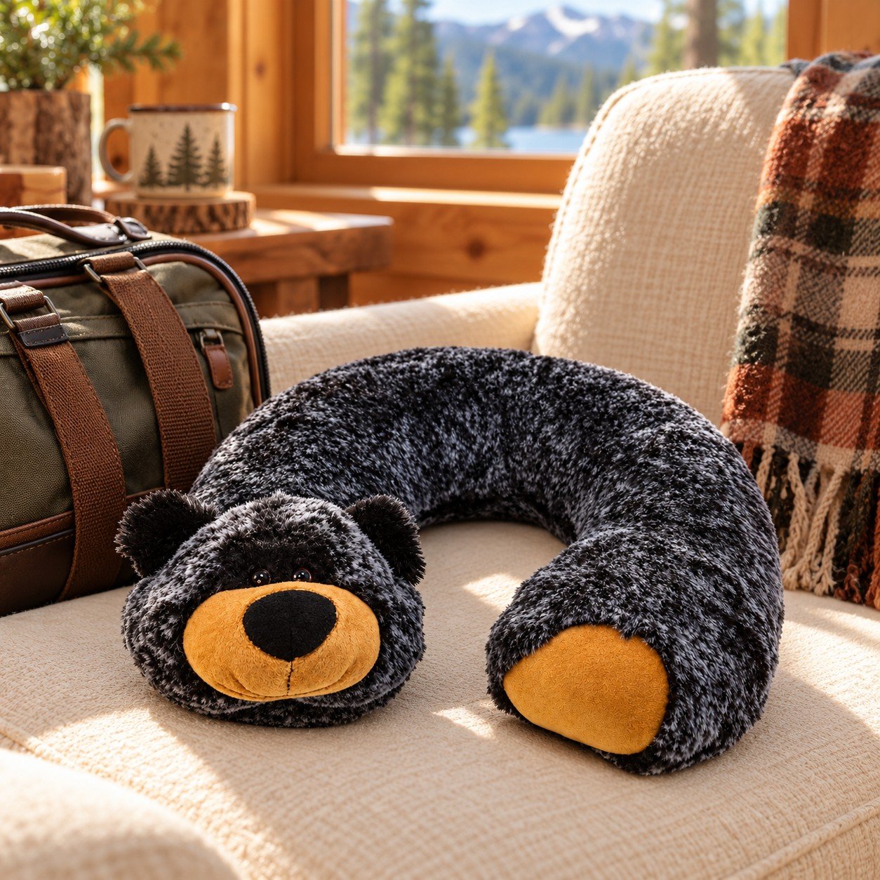 Black Bear Neck Pillow