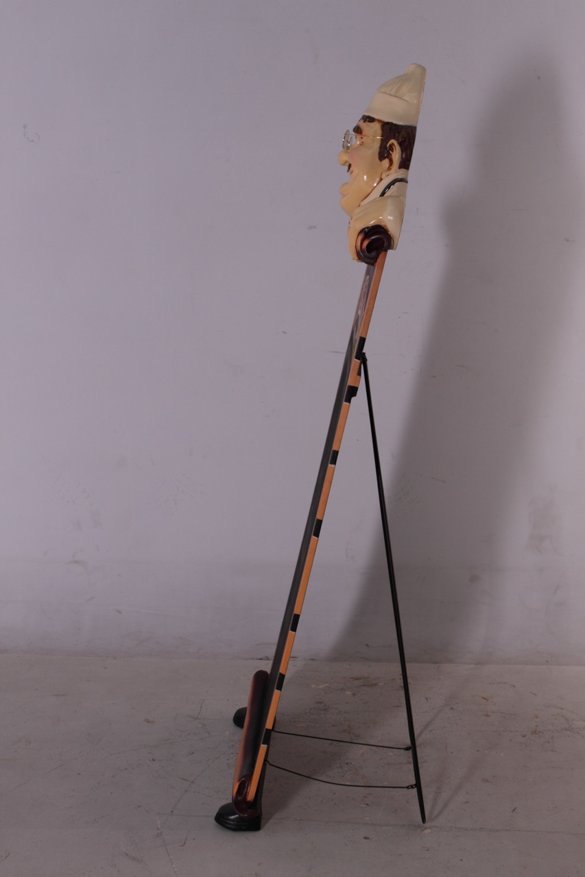 Standing Chef with Chalkboard 60" Tall Close Up Image