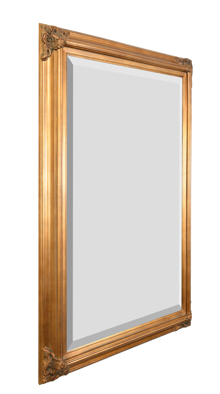 Mini Grand Victorian Mirror 24x36 Antique Gold Close Up Image
