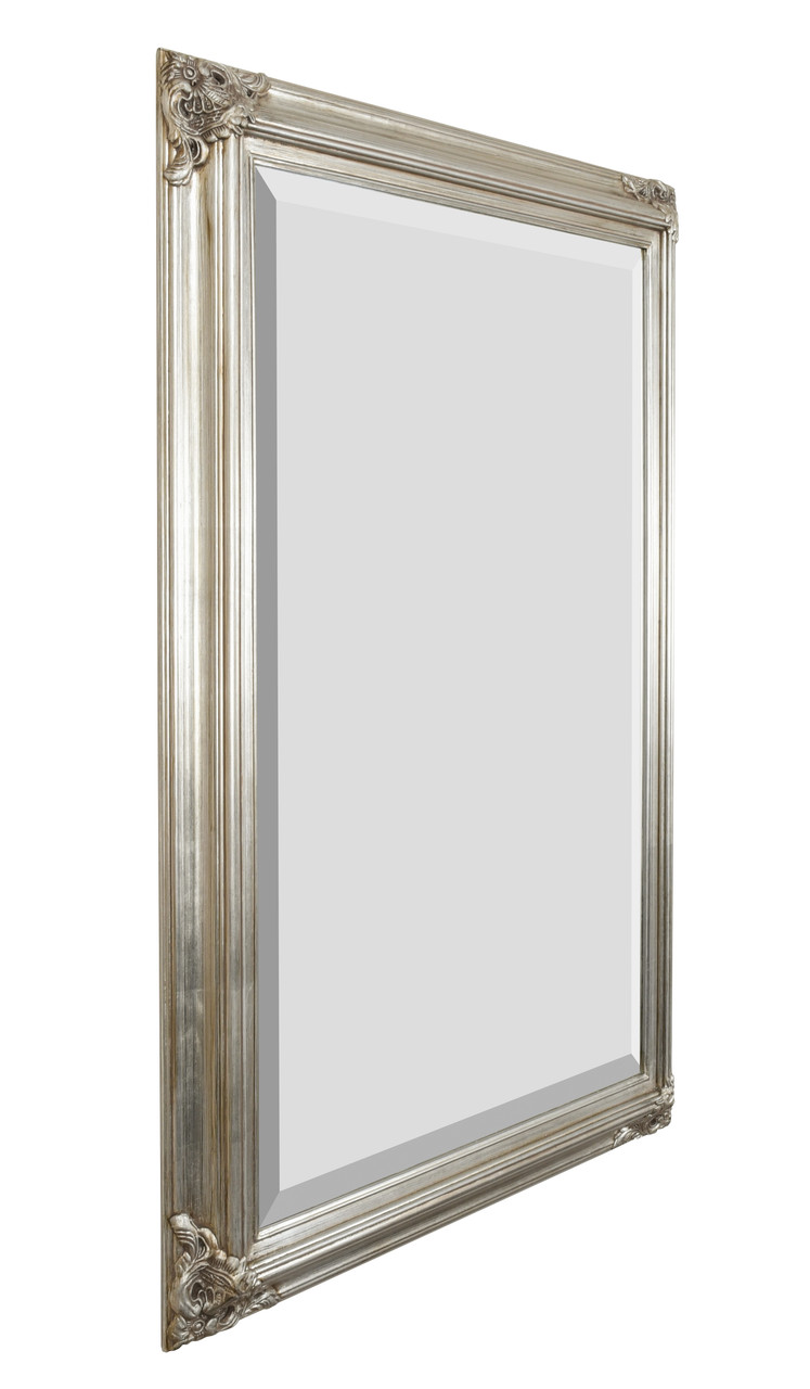 Mini Grand Victorian Mirror 24x36 Silver Close Up Image