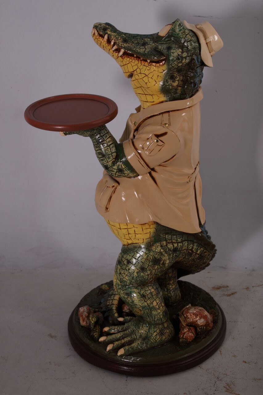 Crocodile Butler with Tray 39" Close Up Image