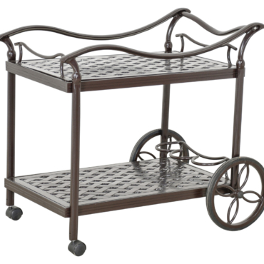 Savannah Outdoor Aluminum Serving Tea Cart Room Scene