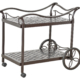Savannah Outdoor Aluminum Serving Tea Cart Room Scene