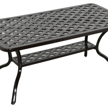 Savannah Outdoor Aluminum  Coffee Table Close Up Image