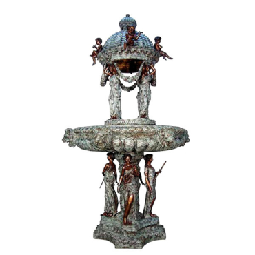 Monumental Four Season Lady Fountain 132 Inches Tall