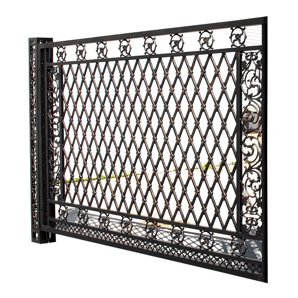 Bridgeton Moore Aluminum Large Fence Panel with Post (KIT) Close Up Image