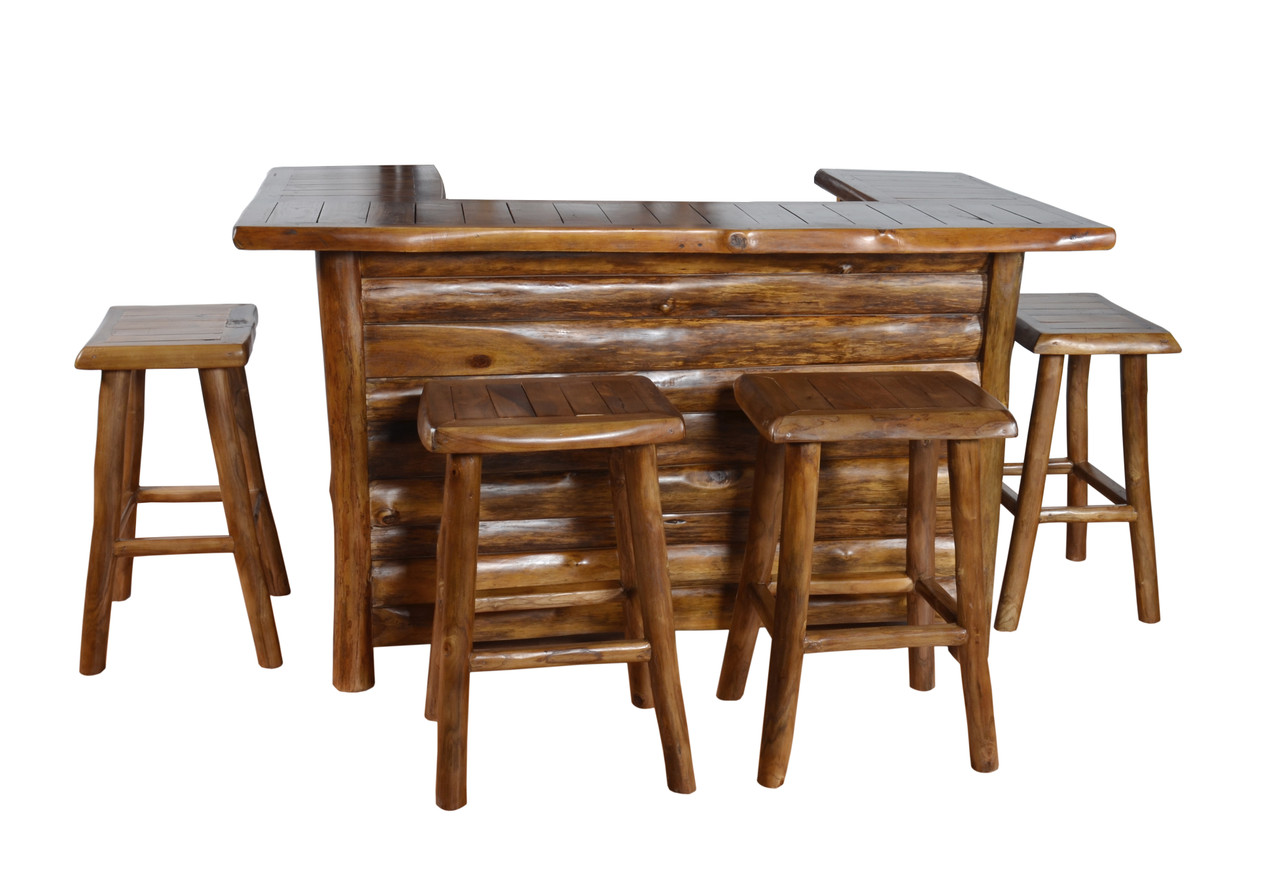 Adirondack Teak Bar Set of 5 (KIT) Room Scene