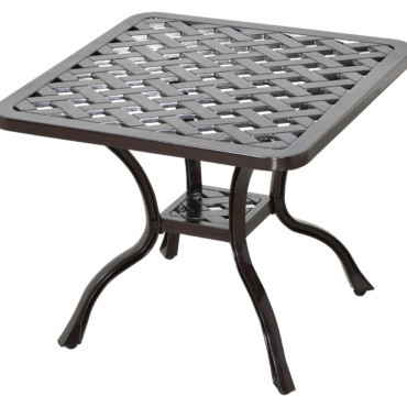 Savannah Outdoor Aluminum End Table Close Up Image