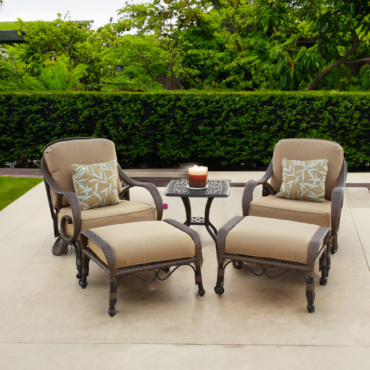 Grand Bonaire Weave Outdoor Club Chair Set of 5